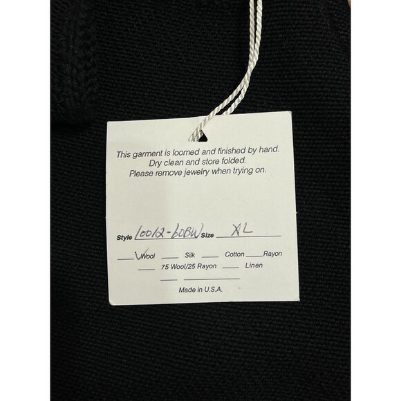 NWT Steve Fabrikant Black Santana Knit Sleeveless Mock Neck Shell Top 1X XL Saks - Picture 10 of 13